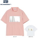 ROSASEN(レディース)ゴルフウェア モックネック ゴルフ 半袖 箔プリントモックネック 048-23441-25SS