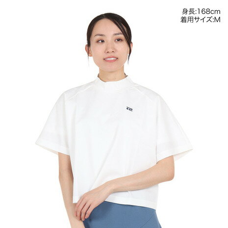 ROSASEN（レディース）ゴルフウェア ドライ 半袖 A-Line モックネックロゴTシャツ 048-29941