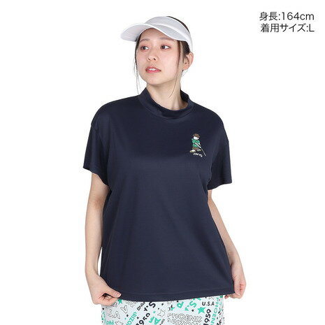 【最大1万Pバック エントリー＆抽選 11/18限定】ピン（PING）（レディース）ゴルフウェア 速乾 軽量 高機能 半袖ハイネックシャツ 622-5167204