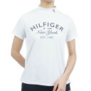 【5%OFFクーポン5/5限定 2点以上購入】トミーヒルフィガー（TOMMY HILFIGER）（レディース）ゴルフウェア 半袖 アーチロゴ モックネックシャツ THLA312-WHT