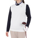 【7/18限定 最大1万Pバック要エントリー&抽選】マンシングウエア(MUNSING WEAR)(レディース)ゴルフウェア ロゴジャカードニットベスト MGWXJL82 WH00