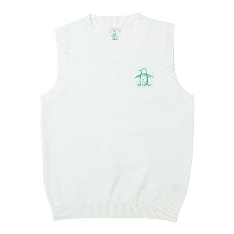 マンシング（MUNSING）（レディース）ゴルフウェア Vネックニットベスト MG5FVE81L WH00