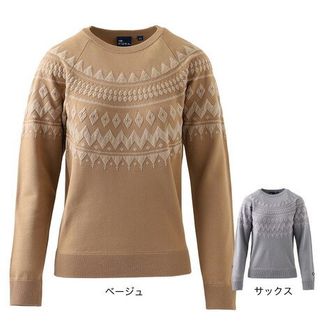 フィドラ（FIDRA）（レディース）ゴルフウェア ニットロングスリーブ FD5UUJ14