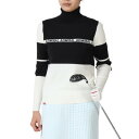 アドミラル ゴルフ(Admiral GOLF)(レディース)ゴルフウェア 保温 パネルカラー タートルネックセーター ADLA486-BLK