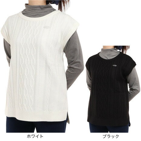 エピキュール（epicure）（レディース）ゴルフウェア 防寒 抗菌ストレッチロングニットベスト 155-47970