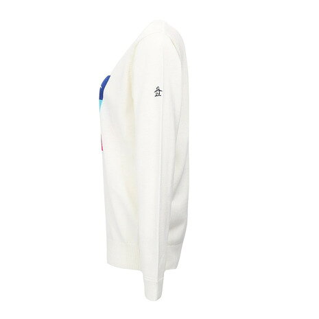 マンシング（MUNSING）（レディース）ゴルフウェア 長袖 ブロッキング ジャカードクルーネックセーター MG5FST81L