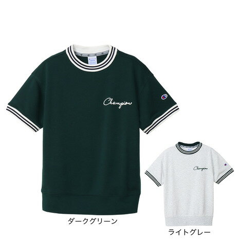 【12/1限定 最大5万Pバック要エントリー＆抽選】チャンピオン（CHAMPION）（レディース）ゴルフウェア 抗菌防臭 ショートスリーブ クルーネックスウェットシャツ CW-AG001 その1