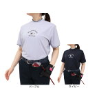 マンシングウエア(MUNSING WEAR)(レディース)ゴルフウェア 吸汗速乾 遮熱 サンスクリーン 裾リブ付き モックネック 半袖シャツ MG5SHS21L