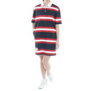 【5%OFFクーポン5/5限定 2点以上購入】トミーヒルフィガー（TOMMY HILFIGER）（レディース）ゴルフウェア 半袖 ラガーストライプシャツ ワンピース THLA304-NVY