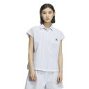 アディダス(adidas)(レディース)ゴルフウェア 吸汗速乾 シアサッカー フレンチスリーブ シャツ KTI81-JF4579LBLU