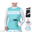 クランク(CLUNK)(レディース)ゴルフウェア 吸汗速乾 消臭 長袖モックネックシャツ ニットベストセット CL5PUG02