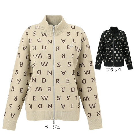 セントアンドリュース（ST.ANDREWS）（レディース）ゴルフウェア 14Gロゴジャガード 長袖 フルジップニット 043-5272054