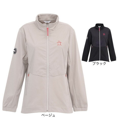 マンシング（MUNSING）（レディース）ゴルフウェア 長袖 EASY MIDDLER スタンドジップ ハイブリットカットソー MG5FSW22L