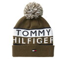 【5%OFFクーポン5/5限定 2点以上購入】トミーヒルフィガー（TOMMY HILFIGER）（レディース）ゴルフ 防寒 ニット帽 ビーニー THMB006F-OLV