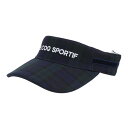 ルコックスポルティフ(lecoqsportif)(レディース)ゴルフ チェック柄 サンバイザー LG4FCP50L NV00