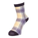 ROSASEN(レディース)ゴルフ 抗菌防臭 オンブレーチェック レギュラー丈 ソックス 046-42862-083-24AW