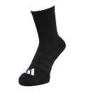 アディダス(adidas)(レディース)ハーフクルー丈 ソリッド クッションソックス KSM66-JD4436BLK