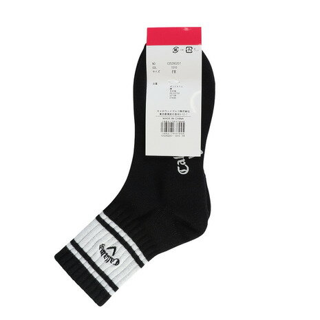 【10％クーポン！11/20〜11/25】キャロウェイ（CALLAWAY）（レディース）ゴルフ 抗菌防臭 足底パイル リブ ショートソックス C25293207