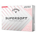 キャロウェイ(CALLAWAY)(メンズ)ゴルフボール スーパーソフト SUPERSFT 25 RED SPLATTER 3B ダース(12個入り)