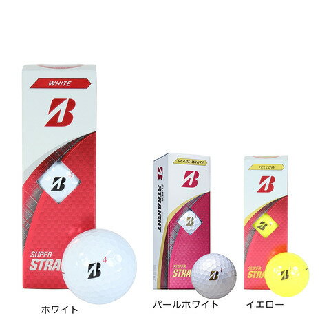 ブリヂストンゴルフ（BRIDGESTONE GOLF）（メンズ、レディース）ゴルフボール 25 SUPER STRAIGHT 3P スリーブ(3個入り)