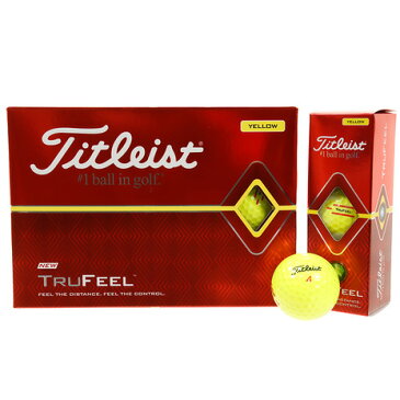 タイトリスト（TITLEIST） ゴルフボール 19 TRUFEEL T6134S-J イエロー 1ダース(12球) （Men's）