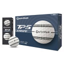 【7/15限定 最大1万Pバック要エントリー&抽選】テーラーメイド(TAYLORMADE)(メンズ)ゴルフボール TP5 ストライプ SV ダース(12個入り)