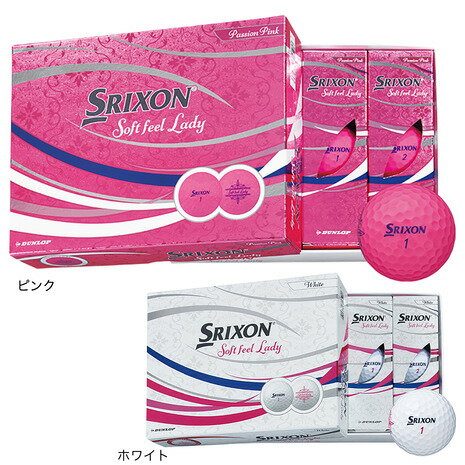 スリクソン SRIXON レディース ゴルフボール SOFT FEEL LADY SN SF LADY5 1ダース 12個入り 