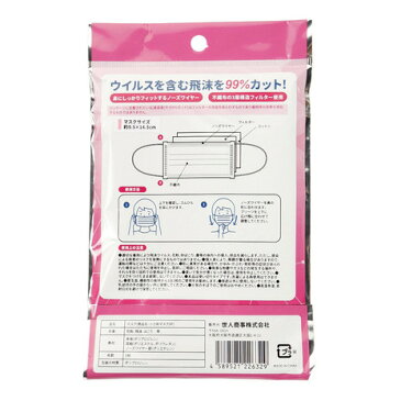 ノーブランド(NO BRAND) 不織布マスク 小さめサイズ 5枚入り 226329 (レディース、キッズ)