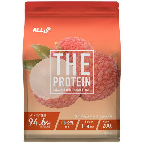 ALL UP（ALL UP）（メンズ、レディース）プロテイン THEPROTEIN ライチ&グレープフルーツ味 200g 約7食..