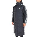 【5%OFFクーポン4/30限定 2点以上購入】アディダス（adidas）（メンズ）ロングコート ライト インサレーテッド ベンチコート IZH00-GF0000 スポーツウェア