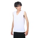 クー(Coo.)(メンズ)ドライプラスクール Vネックノースリーブシャツ 891CO4GC0008 WHT 冷感 白