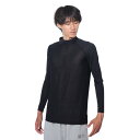 クー(Coo.)(メンズ)ドライプラス メッシュ ハイネック 長袖アンダーシャツ 891CO4GC0014 BLK 吸汗 速乾