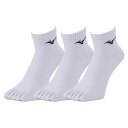 ミズノ(MIZUNO)(レディース)ショート丈5本指ソックス 3足組 32JX220279