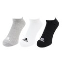 アディダス(adidas)(レディース)クッション ローカット ソックス 3足組 EBB61-IC1333