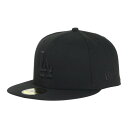 ニューエラ(NEW ERA)(メンズ、レディース)キャップ 59FIFTY ロサンゼルス ドジャース 14525224 帽子 57.7cm-59.6cm 黒