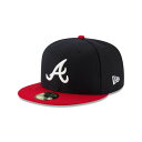 【7/18限定 最大1万Pバック要エントリー&抽選】ニューエラ(NEW ERA)(メンズ、レディース)帽子 9FIFTY MLBオンフィールド アトランタ・ブレ...