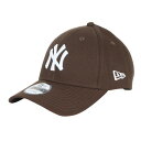 ニューエラ(NEW ERA)(メンズ、レディース)キャップ 9FORTY ニューヨーク ヤンキース ブラウン×ホワイト 14525015 帽子 56.8cm-6...