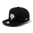 ニューエラ(NEW ERA)(メンズ、レディース)キャップ 59FIFTY 読売ジャイアンツ ブラック×ホワイト/オレンジ 14525163 帽子 57.7cm...