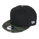 ニューエラ(NEW ERA)(メンズ、レディース)キャップ 9FIFTY ベーシック ブラック ホワイトフラッグ 14524968 帽子 57.7cm-61.5cm 黒(4)