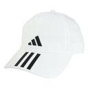 【5/9 20時スタート さらに最大P10倍】アディダス(adidas)(レディース)帽子 スリーストライプス AEROREADY ベースボールキャップ 白 5...