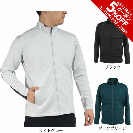 【5 OFFクーポン 5/15限定 2点以上購入】デサントゴルフ（DESCENTEGOLF）（メンズ）ゴルフウェア 長袖 ストレッチ 吸汗速乾 UVカット 防風 フルジッパー ロゴ WINDX ジャケット DGMUJL50XB