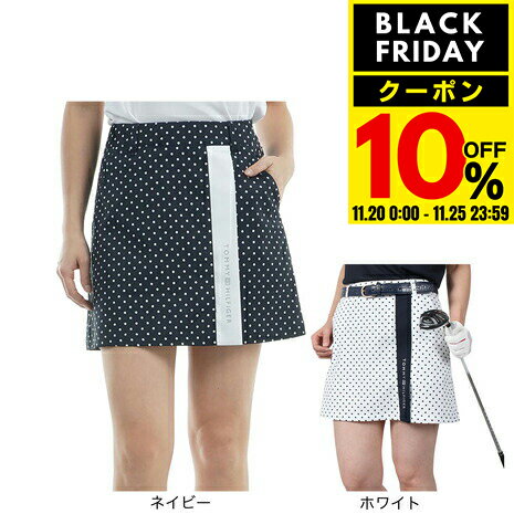 【10％クーポン！11/20～11/25】トミー ヒルフィガー ゴルフ（TOMMY HILFIGER GOLF）（レディース）ゴルフウェア ドット&フラワー プリントスカート THLA507
