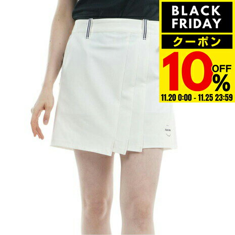 【10％クーポン！11/20～11/25】アドミラル ゴルフ（Admiral GOLF）（レディース）ゴルフウェア 4WAYツイル フロントタックキュロット ADLA510-WHT