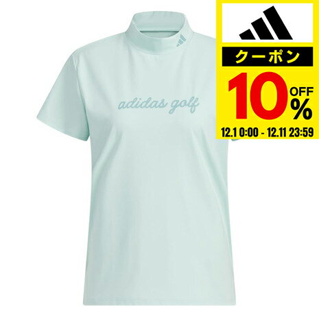アディダス（adidas）（レディース）ゴルフ HEAT. RDY モックネック 半袖シャツ JWJ93-JM3005 LBLU