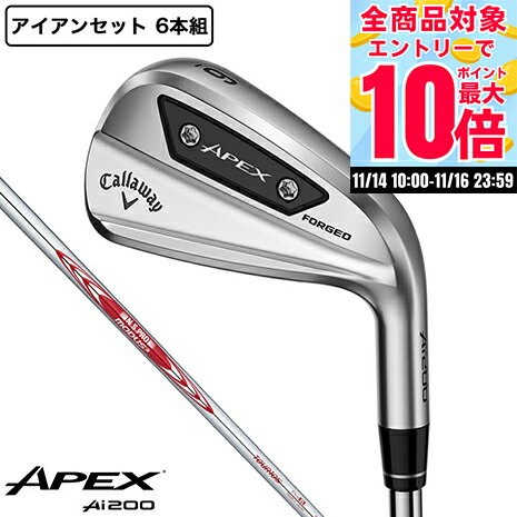 【11/16 23:59まで 全商品最大P10倍要エントリー】キャロウェイ（CALLAWAY）（メンズ）エイペックス APEX Ai200 アイアンセット 6本(5I〜9I、PW)N.S.PRO MODUS3 TOUR 105