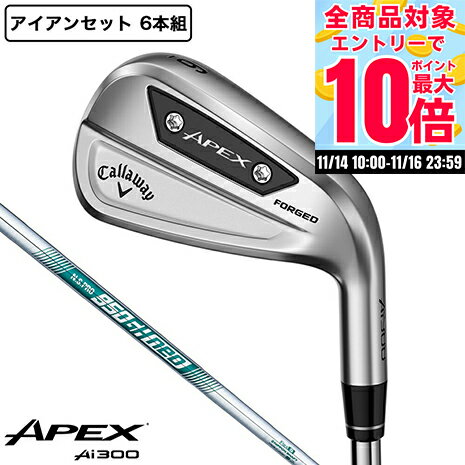 【11/16 23:59まで 全商品最大P10倍要エントリー】キャロウェイ（CALLAWAY）（メンズ）エイペックス APEX Ai300 アイアンセット 6本(5I〜9I、PW)N.S.PRO 950GH neo