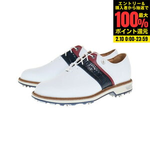 【2/10限定 最大全額ポイントバックキャンペーン 要エントリー】フットジョイ（FootJoy）（メンズ）ゴルフシューズ ドライジョイズ プレミア パッカード レース WT/NV/RD 53932W