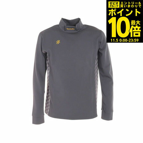【11/5 24h限定 エントリー＆対象4店舗買い回りで最大P10倍！】レザレクション（Resurrection）（メンズ）ゴルフウェア GMサイドラインモックネック長袖シャツ 22AWIN04-M BKのサムネイル