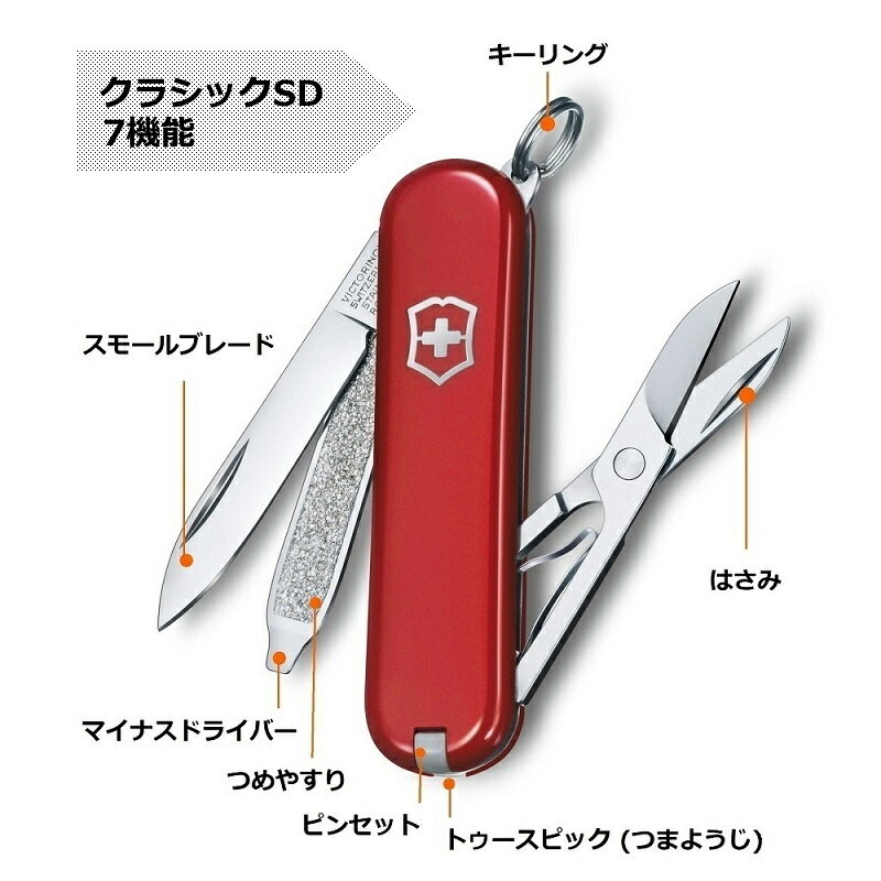 VICTORINOX(ビクトリノックス)公式クラシックSDチョコレート保証書付0.6223.842【日本正規品】プレゼントギフト女性おしゃれ誕生日バレンタインデーホワイトデークリスマスレジャーアウトドアナイフサバイバルナイフスイスマルチツール十徳ナイフ