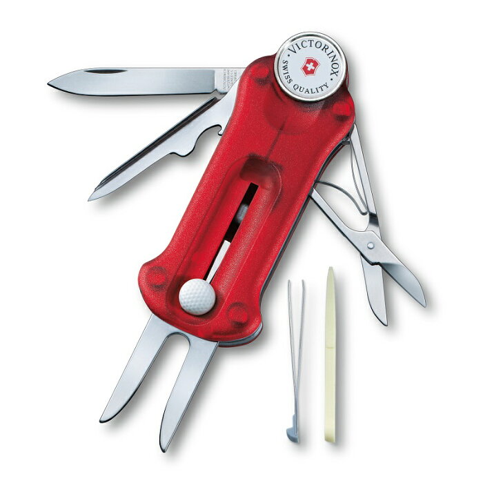 VICTORINOX(ビクトリノックス)公式 ゴルフツールT 保証付 0.7052.T [日本正規品] ゴルフ マーカー フォーク グリーンフォーク ゴルフグッズ ホールインワン 記念品 折りたたみ ボールマーカー ディボット クリーナー リペア ゴルフ用品 ギフト 男性 女性 おしゃれ